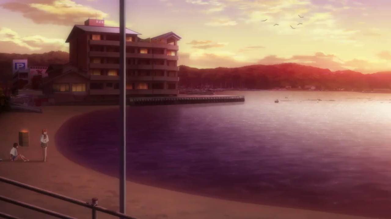Chika sur la plage de Mito, capture de l'anime