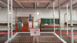 Toumei na Yoru ni Kakeru Kimi to, Me ni Mienai Koi wo Shita., EP 2 · 14:28 : Meiji-Maru (lieu réel)