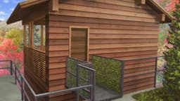 Kamiina Botan, Yoeru Sugata wa Yuri no Hana, EP 9 · 13:42 : Hot Spring Glamping Shima Blue (lieu réel)