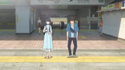 Toumei na Yoru ni Kakeru Kimi to, Me ni Mienai Koi wo Shita., EP 4 · 8:30 : Asakusabashi Station (lieu réel)