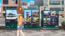 Tetsuryou! Meet with Tetsudou Musume, EP 1 · 19:03 : Ishii no Amaguri Hon-Kawagoe Station Front (lieu réel)