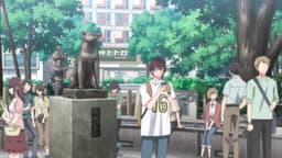 Tamon-kun Ima Docchi!?, EP 5 : Hachiko Statue (lieu réel)