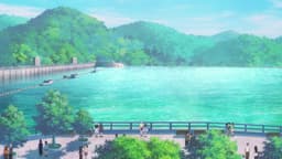 Otome Kaijuu Caraméliser, EP 6 · 2:36 : Ogouchi Dam Rest Area (lieu réel)