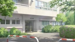 Toumei na Yoru ni Kakeru Kimi to, Me ni Mienai Koi wo Shita., EP 2 · 5:28 : Etchūjima Memorial Hall of the 85th Anniversary (lieu réel)