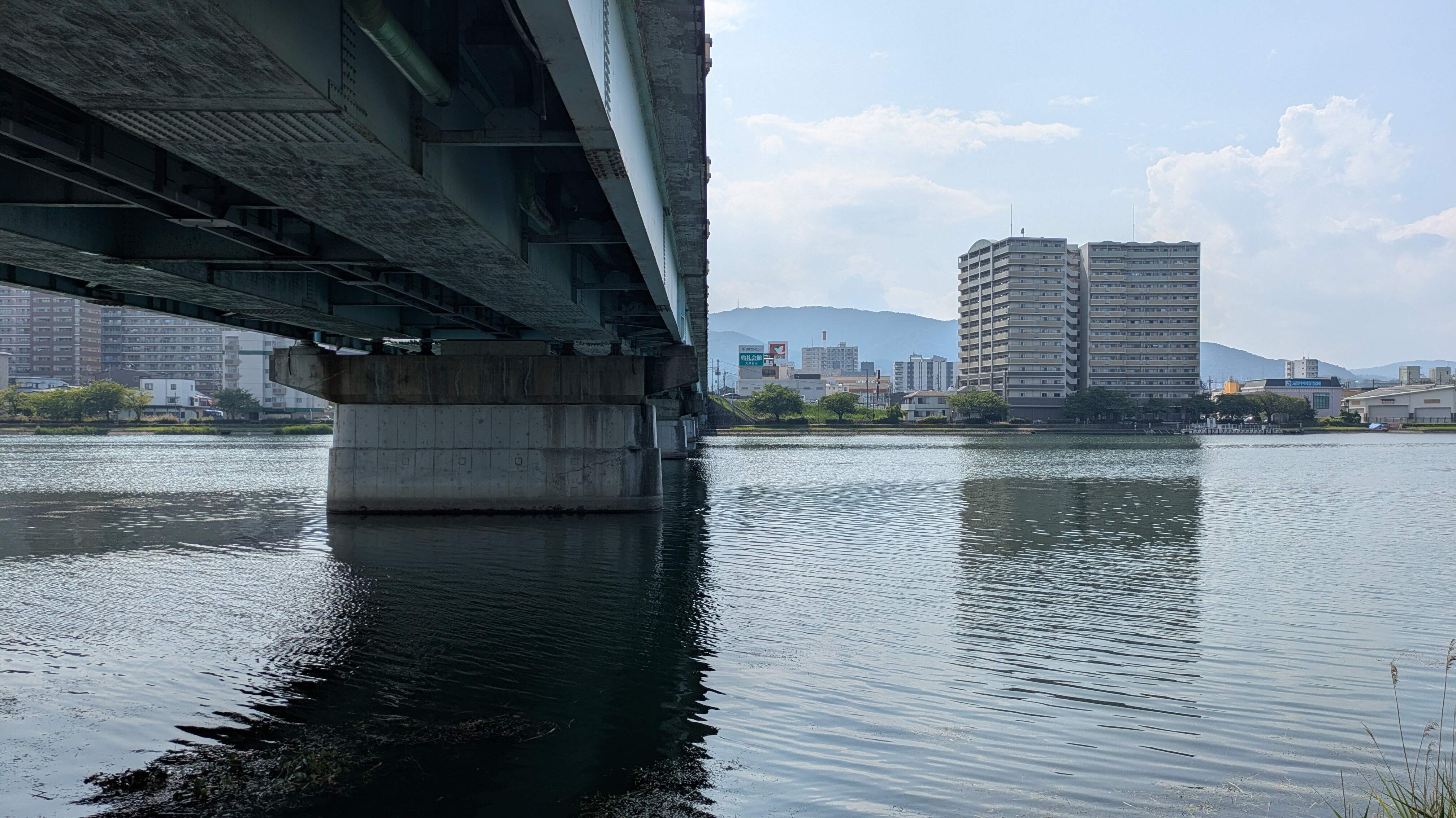 Sous le pont du fleuve Setagawa dans la réalité