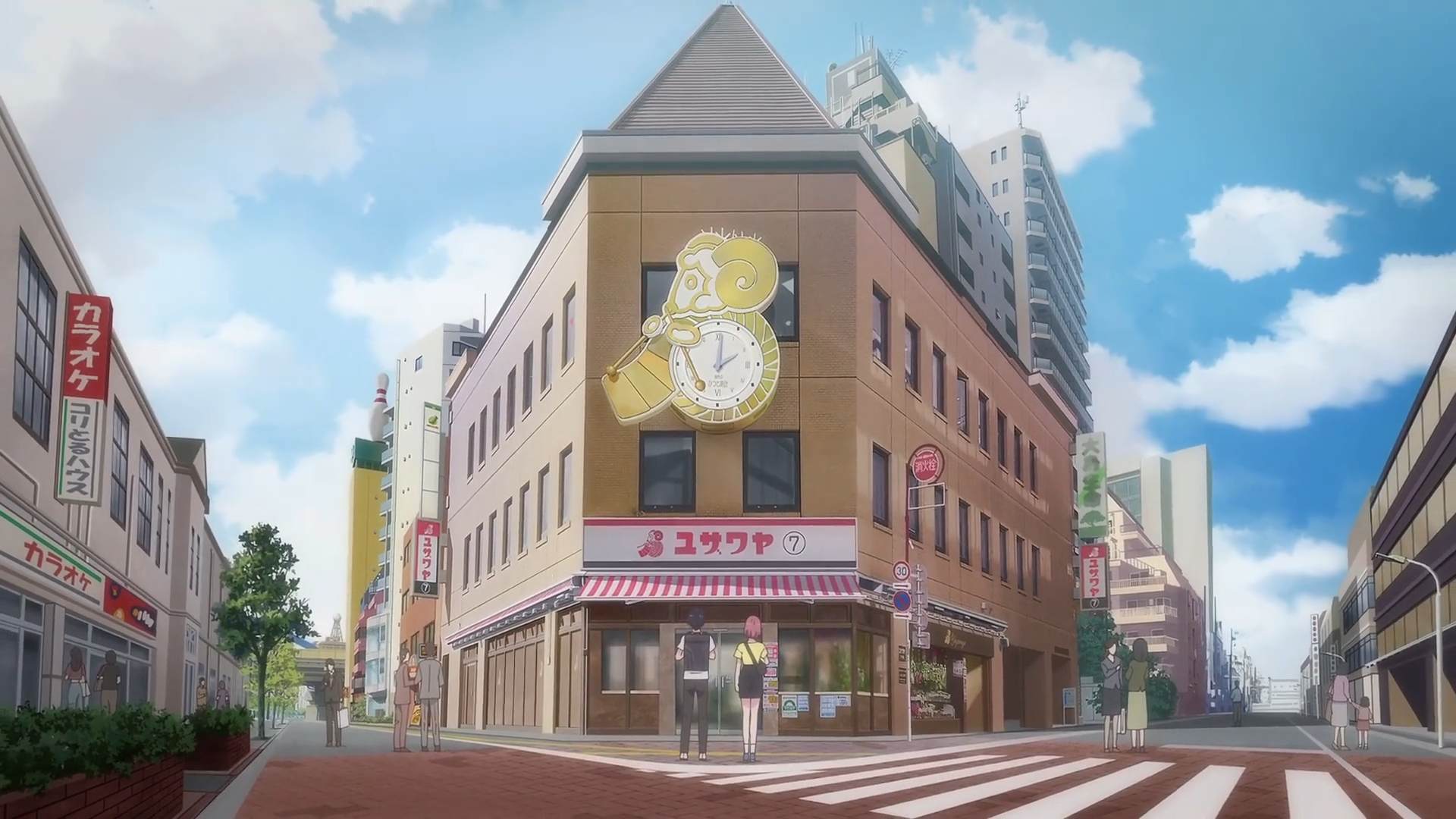 Scène de 2.5 Dimensional Seduction, épisode 13 à 0:09, à Yuzawaya Kamata No 5,6,7 Buildings